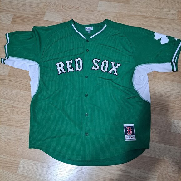 Boston Red Sox St. Patrick's Day Spring Training/BP MLB Jersey Men's 52 - Picture 1 of 6
